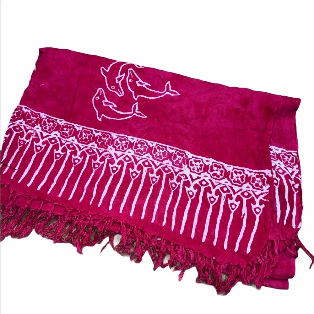 KOKO KNOT pink dolphin beach wrap